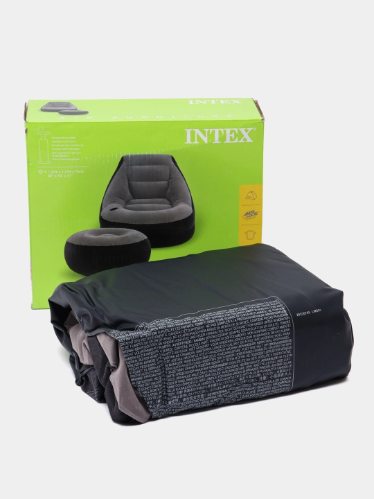 Кресло надувное Empire Chair Intex, с прозрачной отделкой