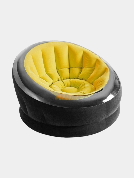 Кресло надувное Empire Chair Intex, с прозрачной отделкой