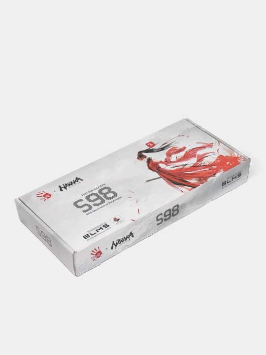 Bloody S98 Naraka  механическая игровая RGB-клавиатура, BLMS Red Plus, Hot-Swap, 98 клавиш