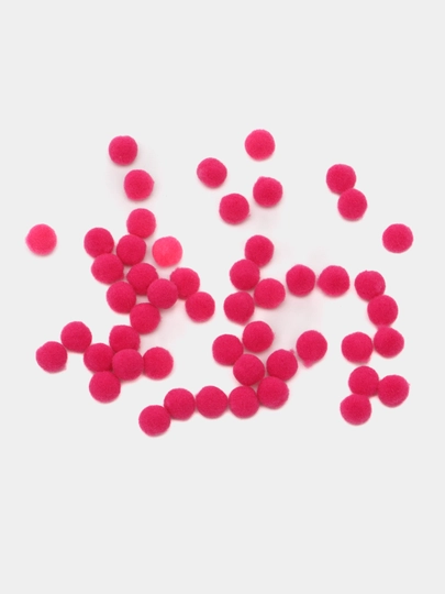 Помпоны для детского творчества и рукоделия, 1 см, 50 шт — РУКОДЕЛ-POMPON7-РОЗОВ