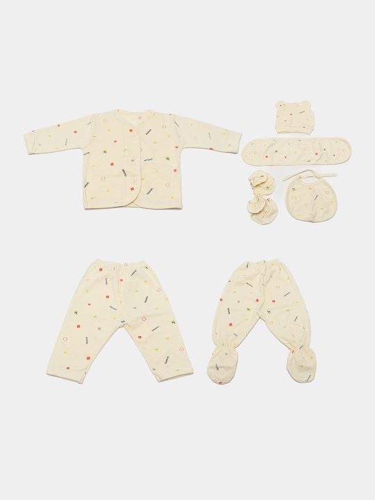 Комплект для новорожденных из 7-и предметов, Mustafo baby, 100% хлопок, 0-3 месяцев - 