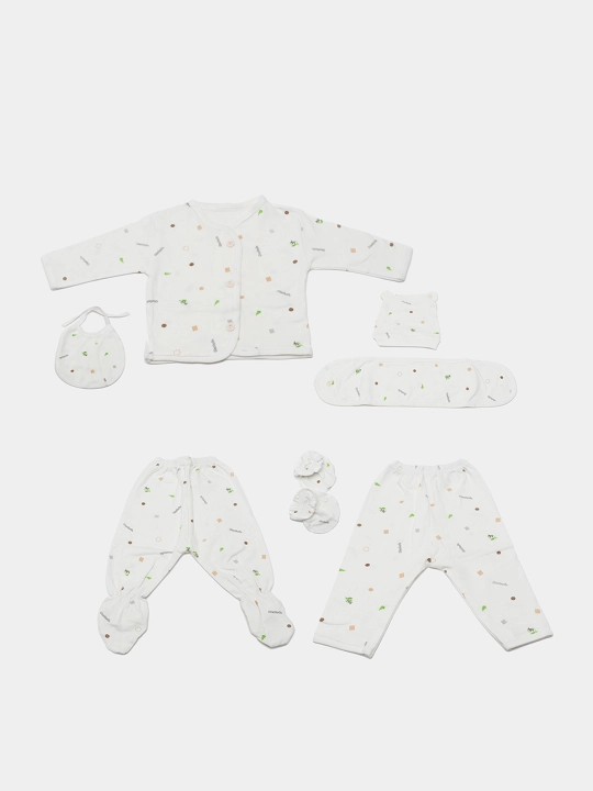 Комплект для новорожденных из 7-и предметов, Mustafo baby, 100% хлопок, 0-3 месяцев - 