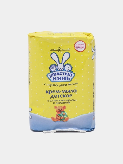 Крем-мыло детское "Ушастый нянь", с оливковым маслом и ромашкой, 90 г