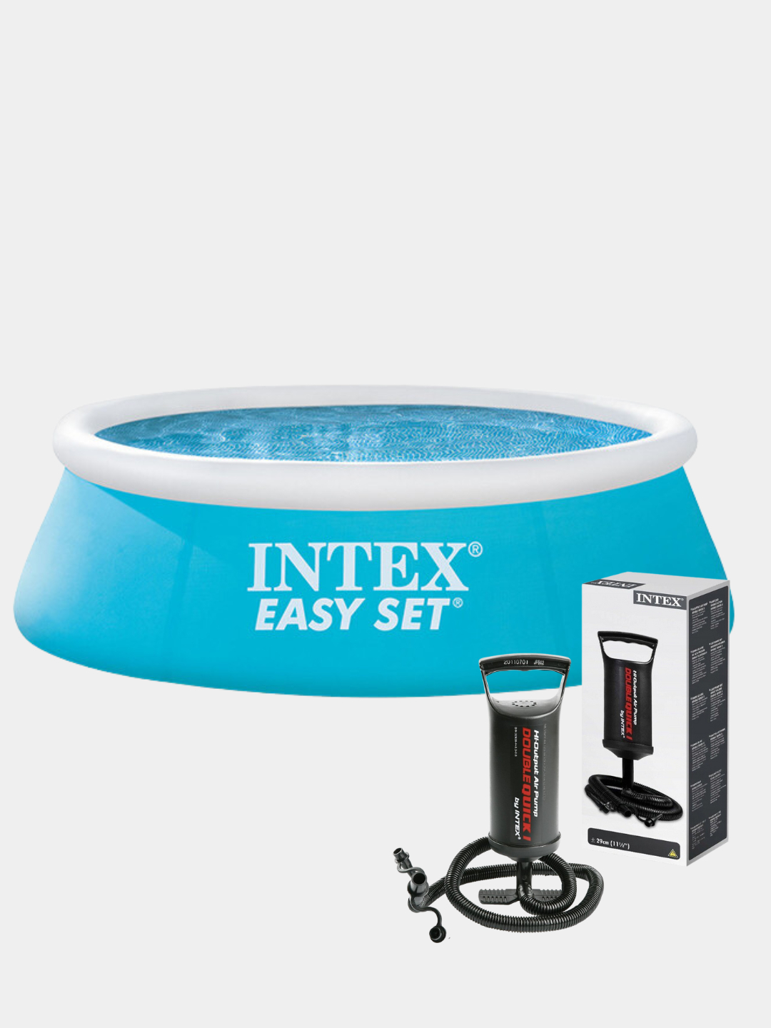 Бассейн надувной Intex c насосом в комплекте, 183 * 51 см, + подарок ...