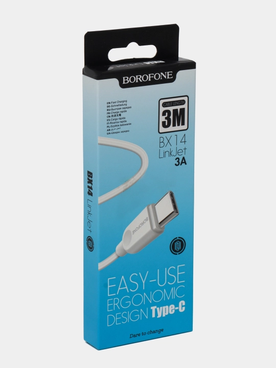 Кабель для зарядки USB Borofone BX18, 3A Micro Type-C Lightning
