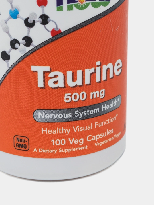 Aminokislotalar kompleksi Now Foods, taurin, 500 mg, 100 o'simlik kapsulalar