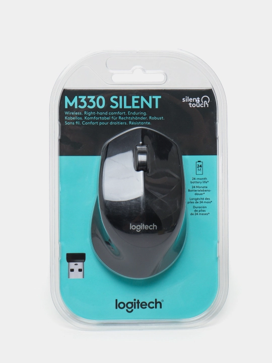 Simsiz sichqonchasi Logitech M330 Silent Plus, tovushsiz, optik