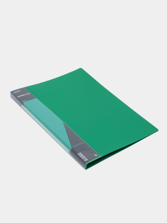 Papka Hatber, plastik A4 700, yashil, 17 mm
