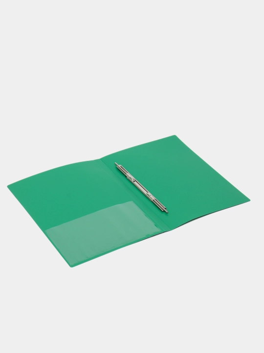 Papka Hatber, plastik A4 700, yashil, 17 mm