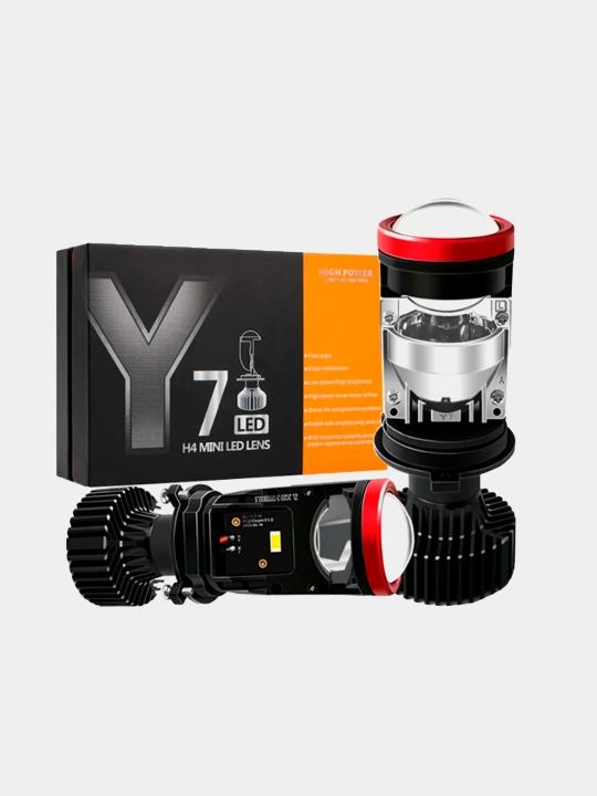 Svetodiod lampa muz linzali H4 Y7, mini LED