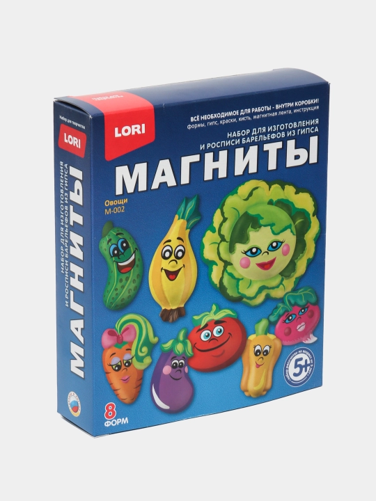 Наборы для творчества LORI Фигурки на магнитах Овощи М-002