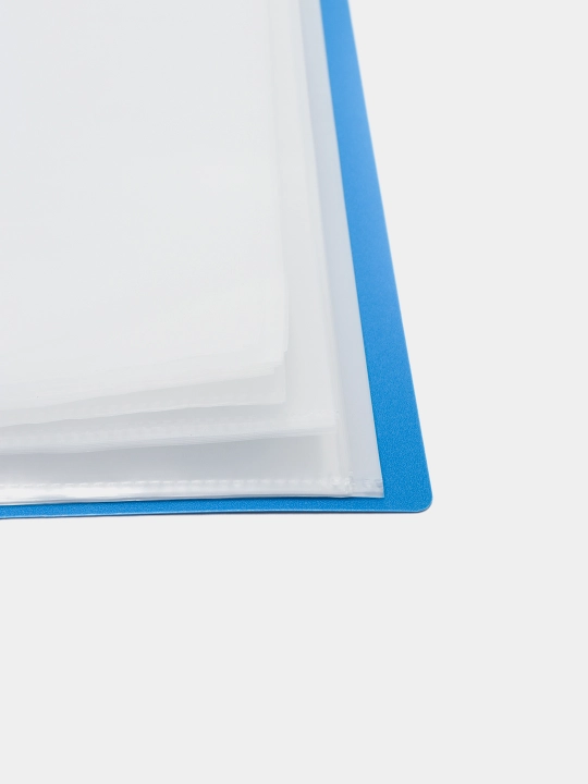 Plastik papka Hatber Standart, 80 qo'shimcha A4, 40 mm 800 mikron, rangi ko'k