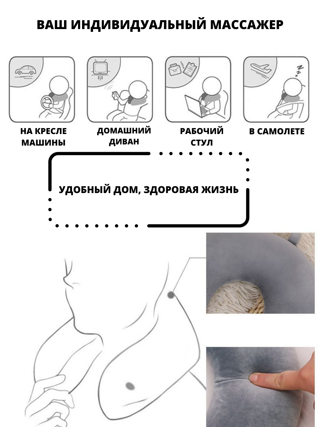 Подушки для шеи купить по низким ценам в интернет-магазине Uzum (585384)