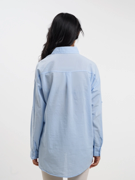 Рубашка голубая Le Fam oversize