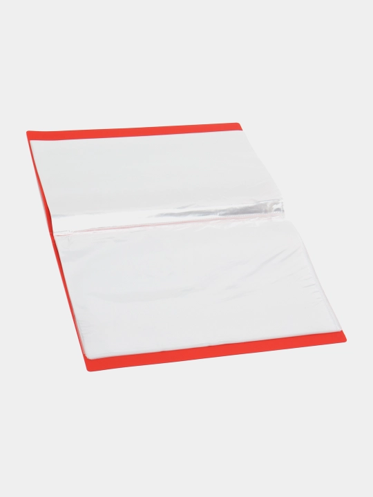 Plastik papka Hatber Line, 60 qo'shimcha A4, 21 mm 500 mkm, rangi qizil