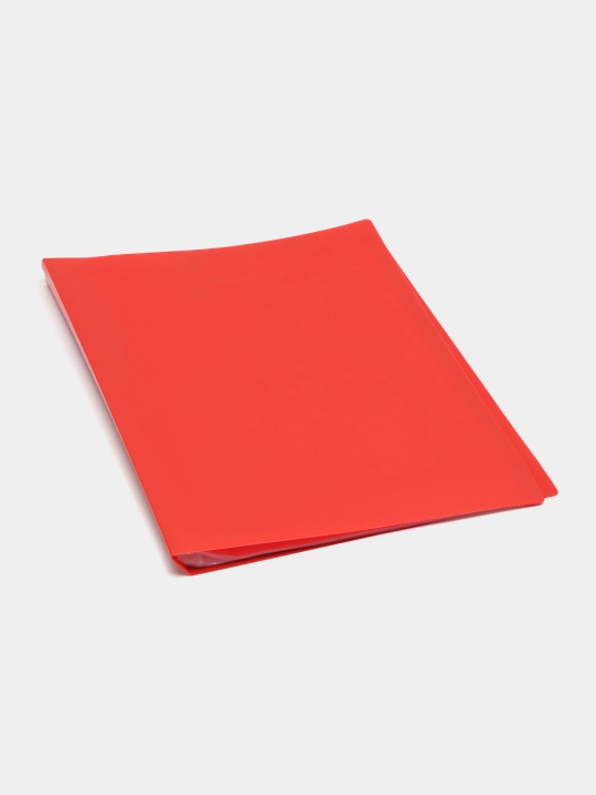 Plastik papka Hatber Line, 60 qo'shimcha A4, 21 mm 500 mkm, rangi qizil