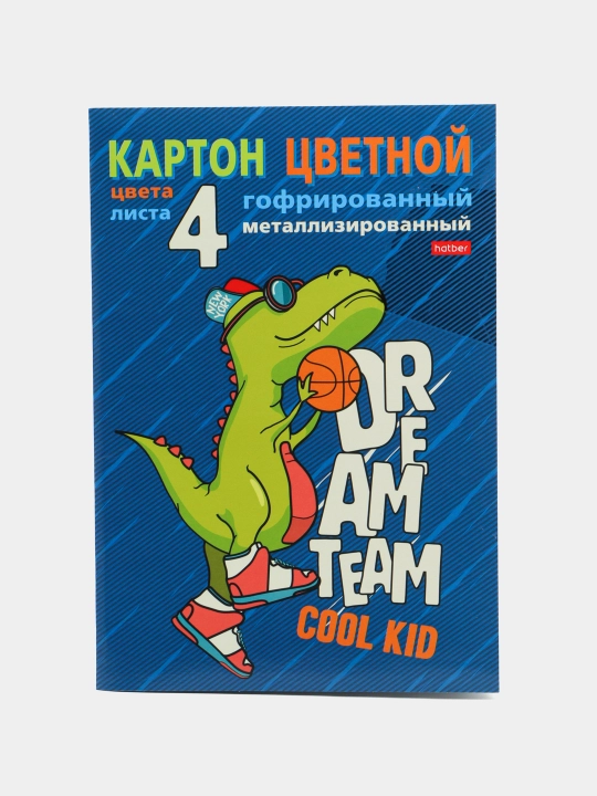 Metalllashtirilgan rangli karton to'plami, gofrirovka qilingan, 4l 4 rang