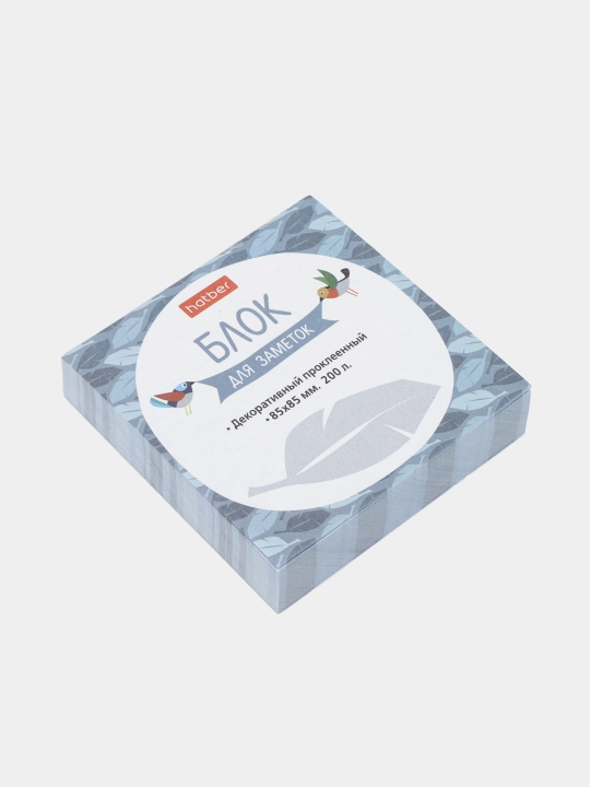 Блок для заметок на клею Hatber Birds, MB069219