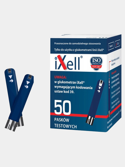 Test-poloskalar IXell glyukoza o'lchagichi uchun, 50 dona