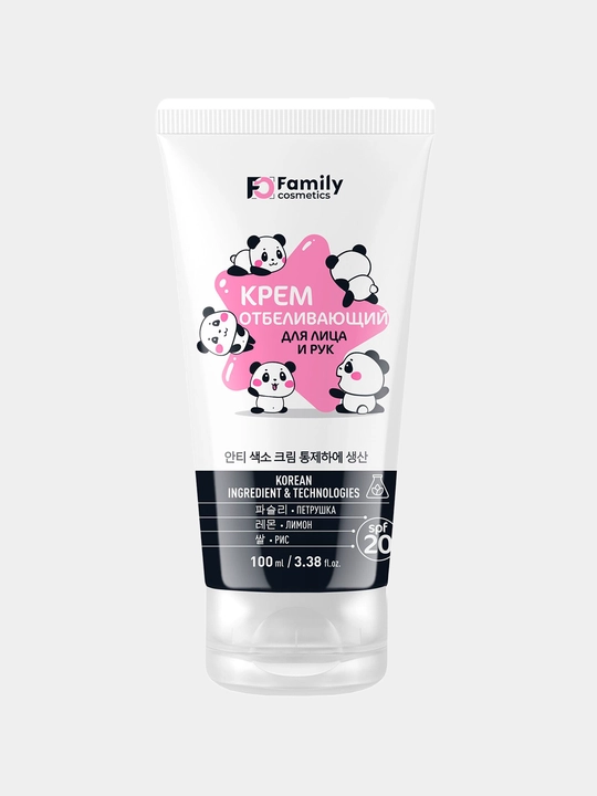 Отбеливающий крем для лица и тела Family Cosmetics, интимных зон, крем от акне, 100 мл