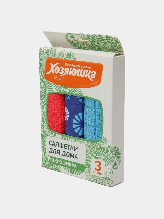 Mikrofiber matolar to'plami Xozyayushka Mila 30 * 30 sm, 3 dona