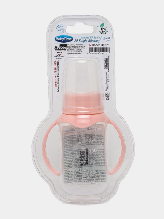 Oziqlantirish uchun klassik shisha, tutqich bilan, 150 ml