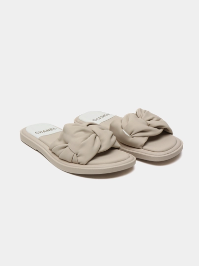 Шлепанцы для женшин — MSHOES-CHANELT-КРЕМОВ-37