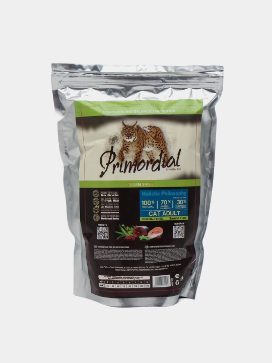 Mushuklar uchun quruq ovqat, Primordial losos va orkinos, 750 g - 