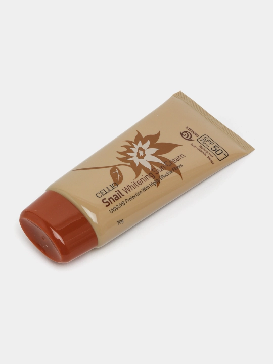 Quyoshdan himoyalovchi krem, CELLIO, Kollagen, Snail, Hyaluron, Green tea, SPF/PA50+++, 70