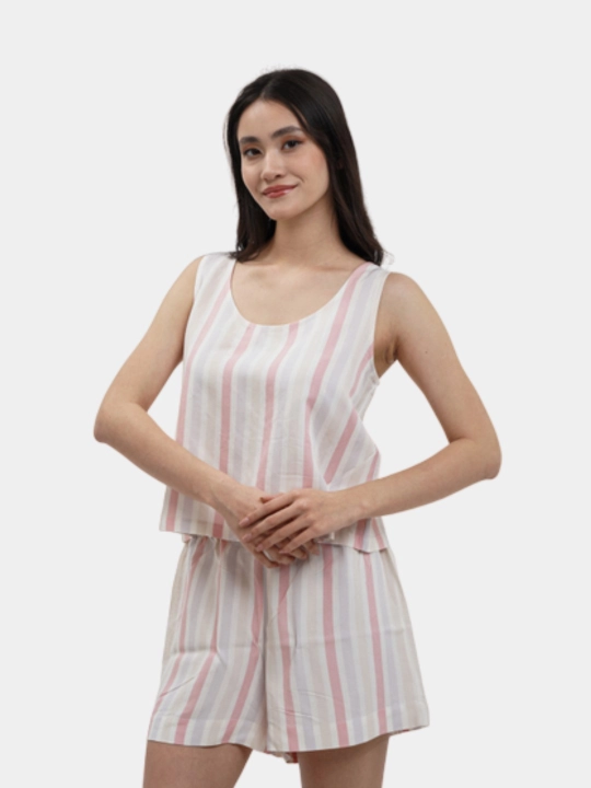 Ayollar pijama to'plami Penti, shortilar bilan, yengi kalta, yozgi