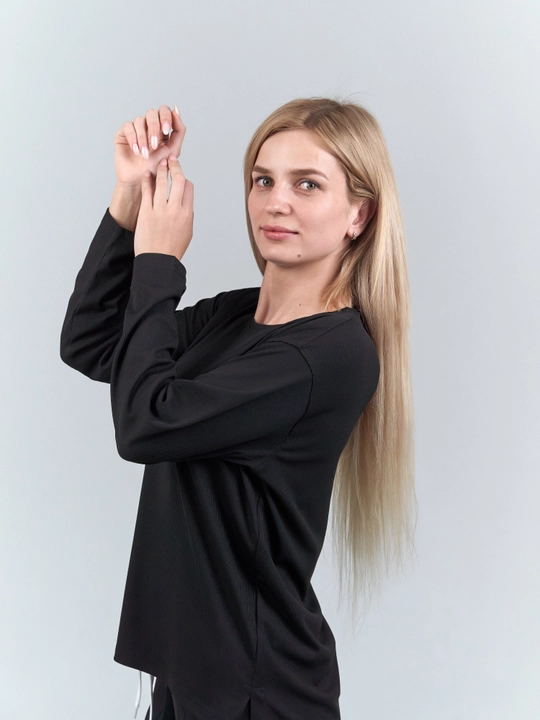 W21-01 Karina Ayollar uchun sport kostyumi to'plami katta o'lchamli palazzo ikki qismli ayollar uchun