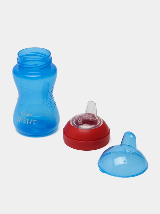 Поильник Philips Avent с твердым носиком, SCF804/03, 300 мл, 9+ мес, синий/фиолетовый