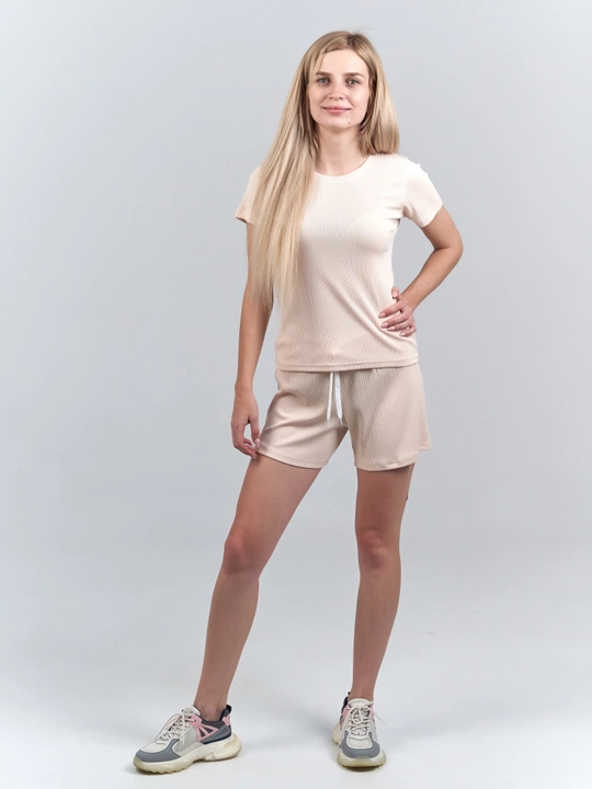 Kostyum uch qismli lapsha W10-01 BELLA, shortilar, futbolkalar, palazzo shimlar - 