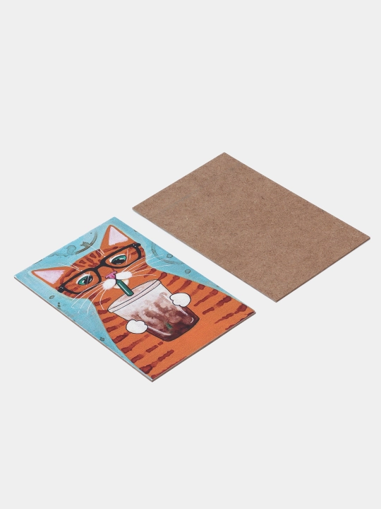 Rasmlar MDF dan, 3 qismdan Cat and autumn, interyer uchun modulli rasm