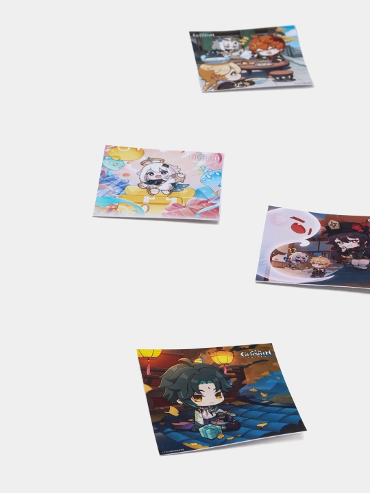 Stikerlar Genshin Impact Chibi, 5.5 sm, 10 dona