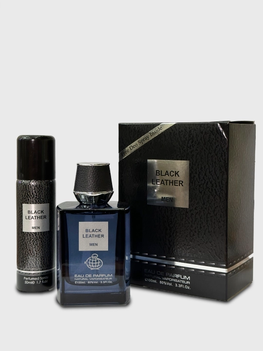 Мужской парфюм Black Leather, дезодорант, Dubai Fragrance World