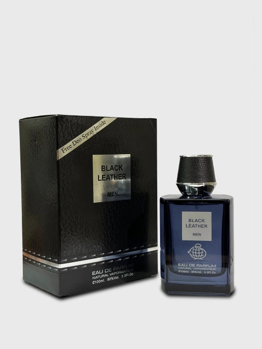 Мужской парфюм Black Leather, дезодорант, Dubai Fragrance World