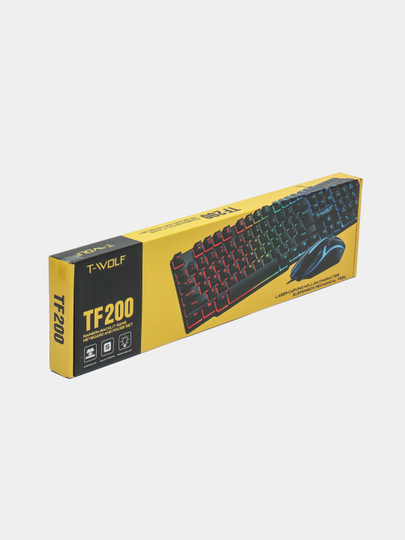 Игровая клавиатура и мышь T-Wolf TF200, с подсветкой купить по низким ...