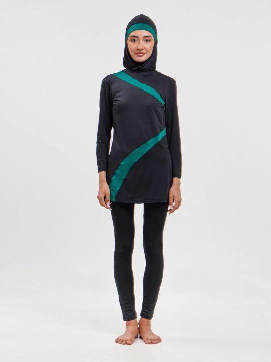 Ayollar uchun cho'milish kiyimi, yopiq, muslimalar uchun, burkini