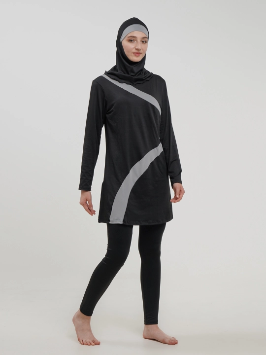 Ayollar uchun cho'milish kiyimi, yopiq, muslimalar uchun, burkini