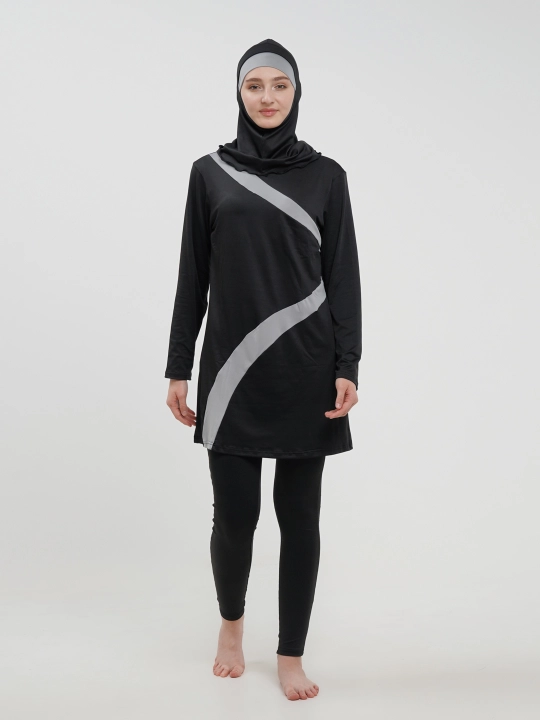 Ayollar uchun cho'milish kiyimi, yopiq, muslimalar uchun, burkini