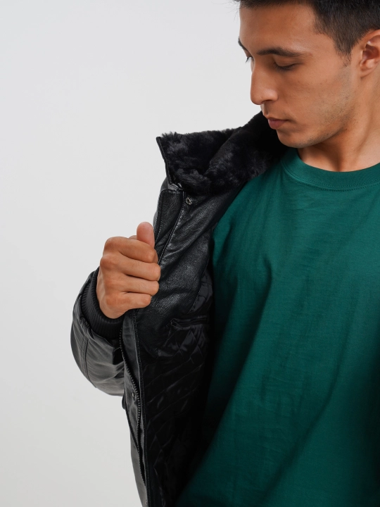 Charm kurta erkaklar uchun, charmdan, aviator Carrera Classic, erkaklar bomber modeli