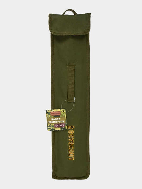Шампуры плоские BoyScout, в чехле, 60 см, 6 шт