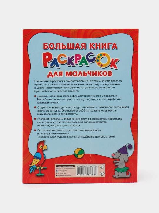 "Большая книга раскрасок для мальчиков". Двинина Л.В