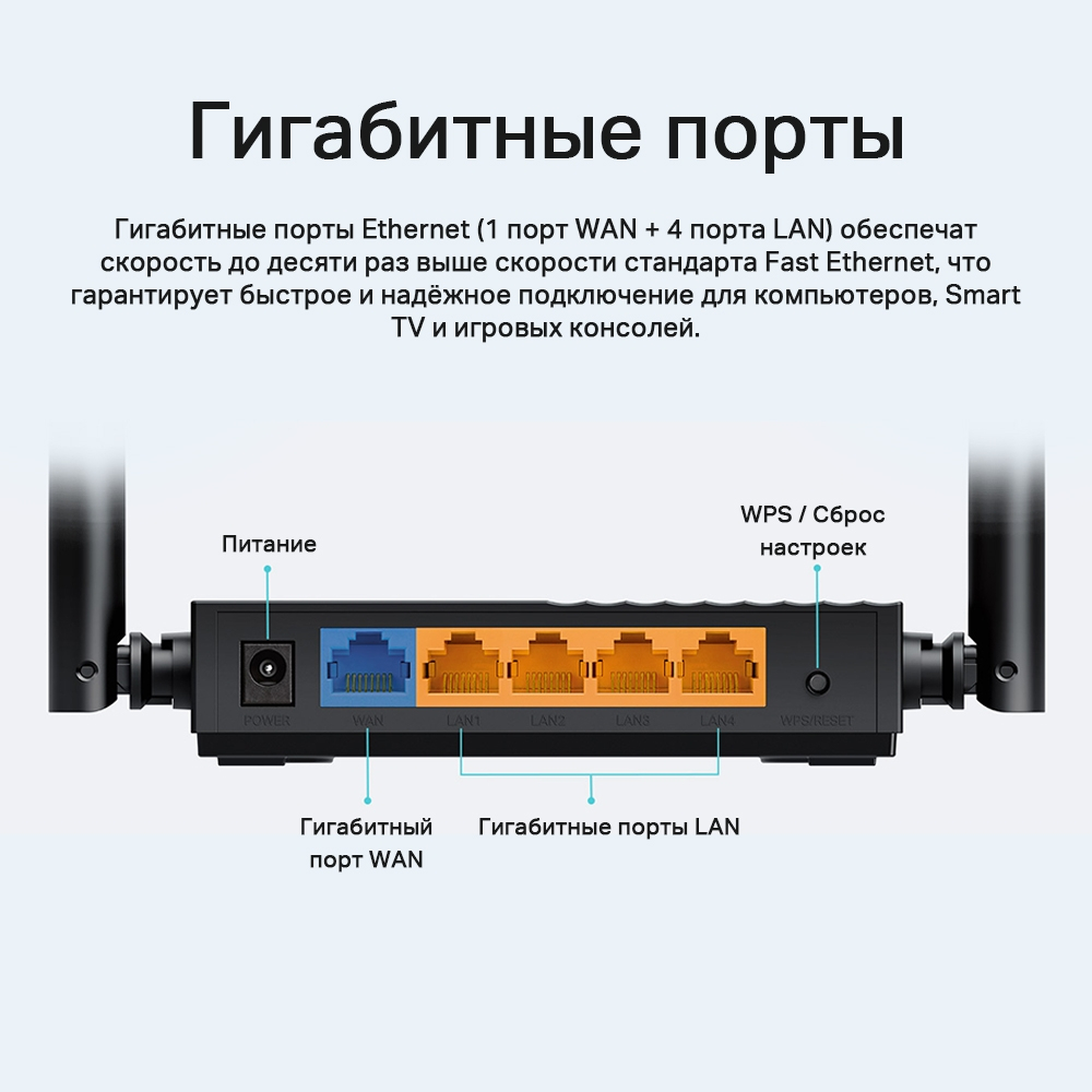 Archer C64 Двухдиапазонный гигабитный Wi-Fi роутер AC1200 с поддержкой ...