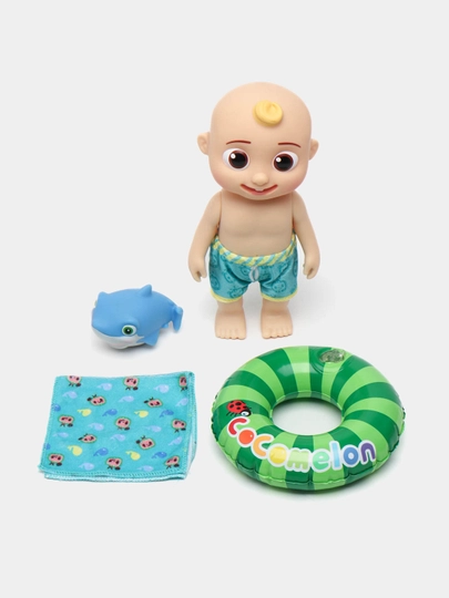 Кукла CoComelon Splish Splash JJ для ванны с акулой и аксессуарами для воды — КДОМ-KD7JJ77