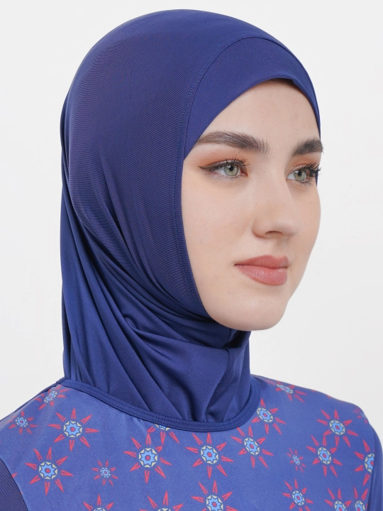 Ayollar suzish kiyimi, uzun yengli etnik rasmli yopiq suzish kiyimi, musulmonlar uchun