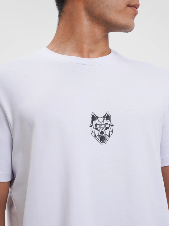 Erkaklar futbolkasi, bir rangli, uzun Bori