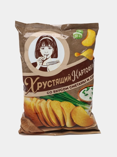 Чипсы Хрустящий картофель в ломтиках, Сметана и лук, 70 г — ЯШКИНО-CHIPS7