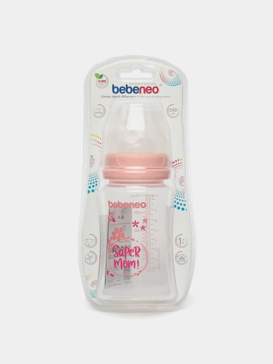Keng bo'yinli oziqlantirish shishasi Bebeneo, 250 ml